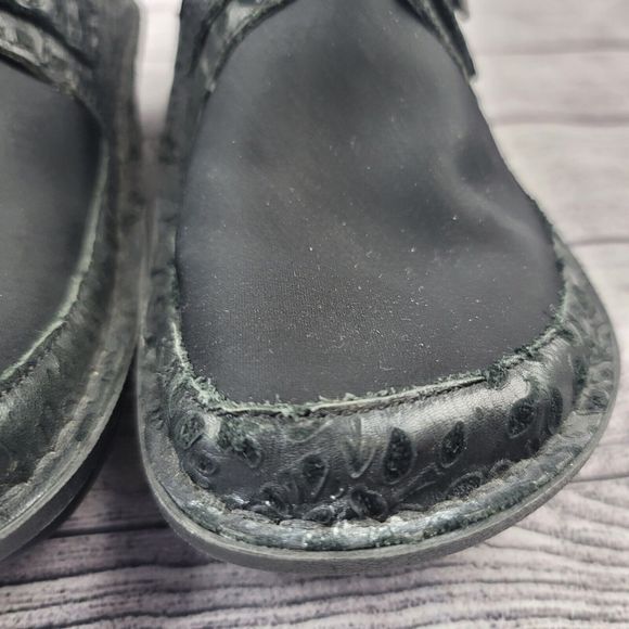 Alegria Dena Professional Shoes Black Embossed DEN-435 Size 37 US 7 - Picture 5 of 9